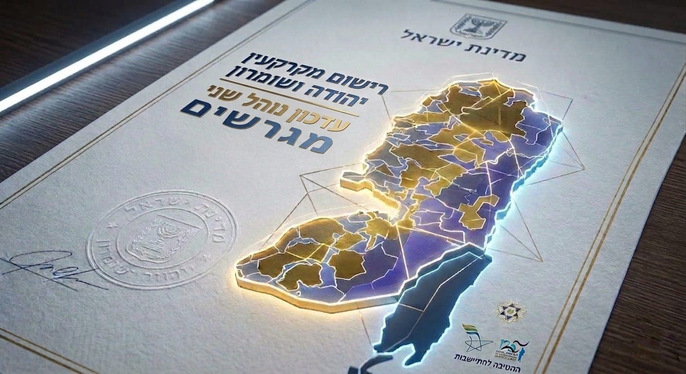 מהפכה בשוק הנדל"ן ביו"ש: החטיבה להתיישבות בשינוי דרמטי לנוהל "שני מגרשים"