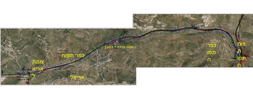 מתוך התוכנית להכפלת כביש 505 מאריאל לצומת תפוח. באדיבות נתיבי ישראל