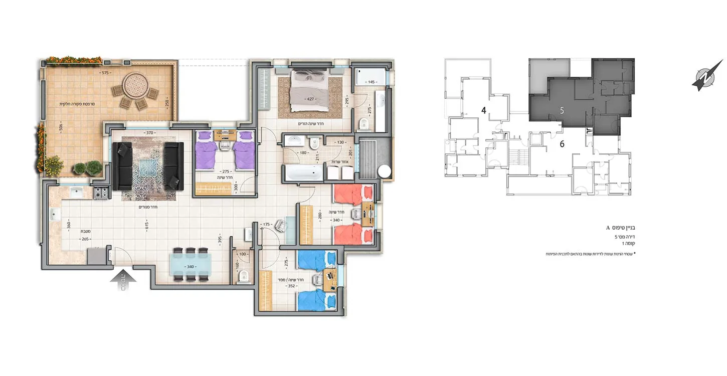 בניין A - קומה 1