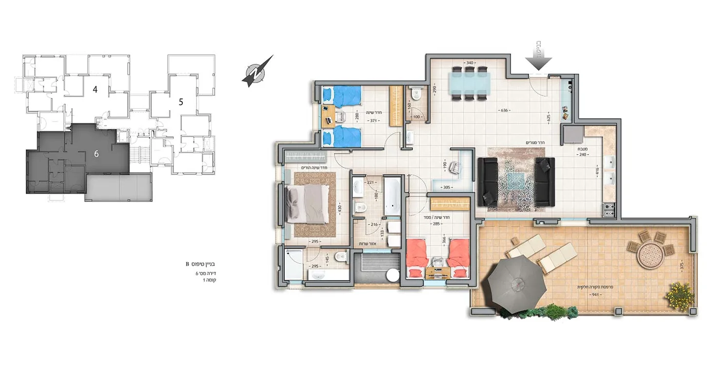 בניין B - קומה 3